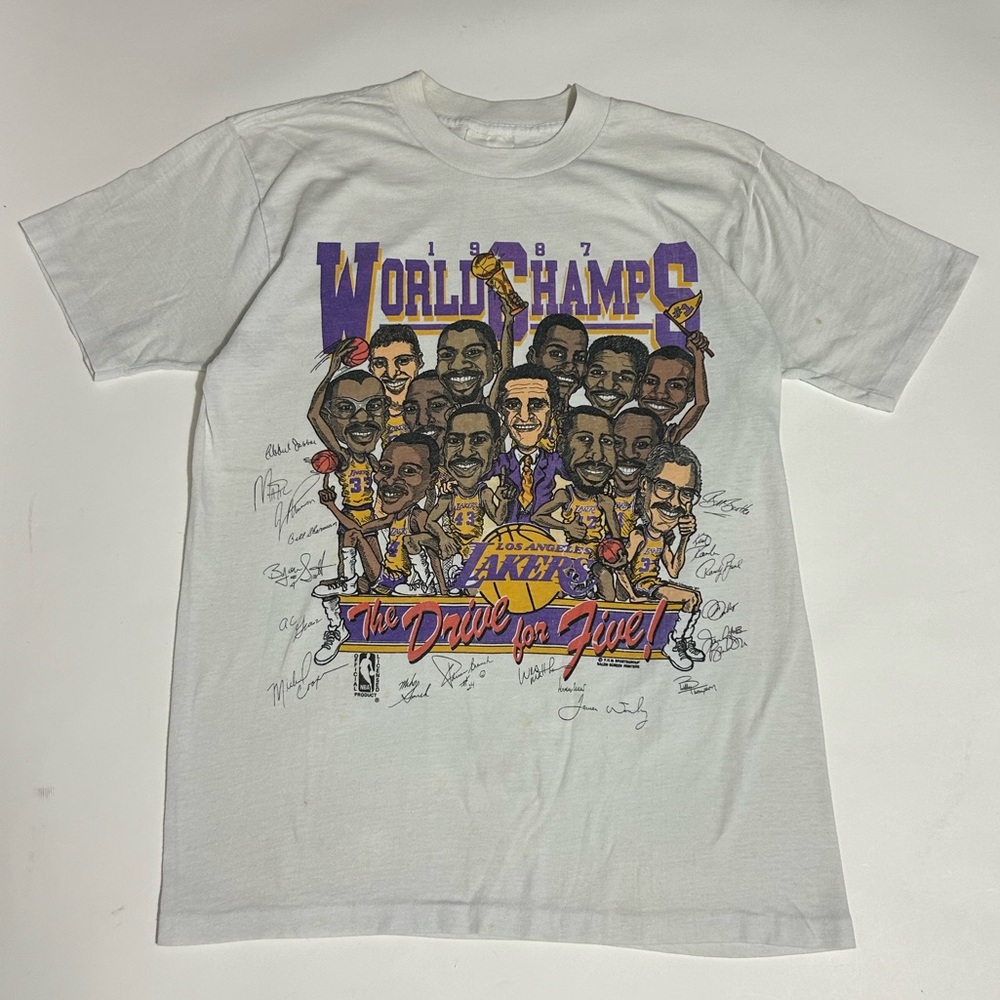 Vintage 90s Los Angeles/Lakers NBA Championship Jumbo Heads Graphic tee